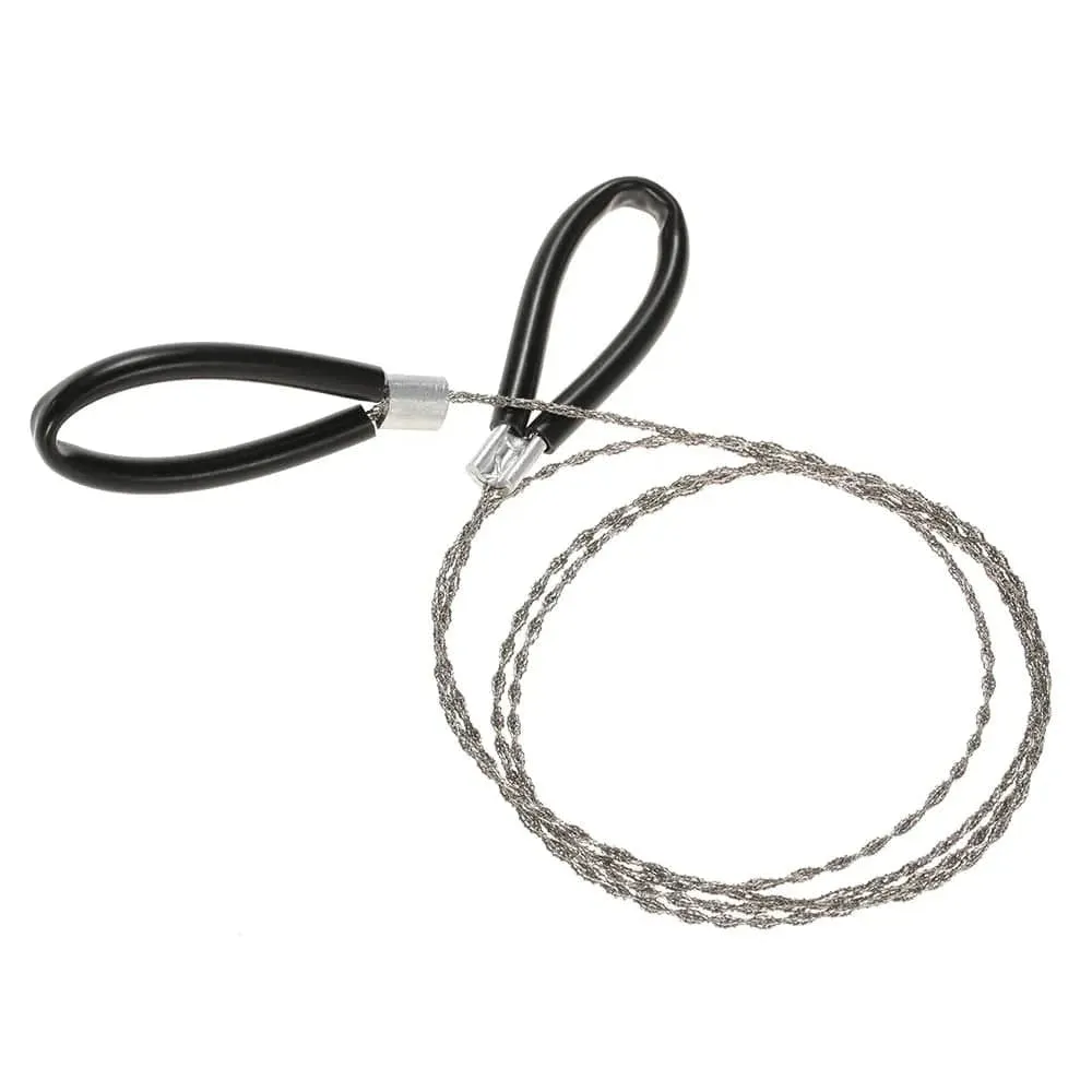 1PC 0.9m Stainless Steel Wire Saw Ring Scroll Cutter Saw Emergency Survival Outdoor Tool Hiking Hunting Camping Equipment