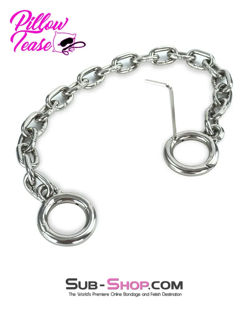 8831M      Stainless Steel Toe Cuffs with Chain