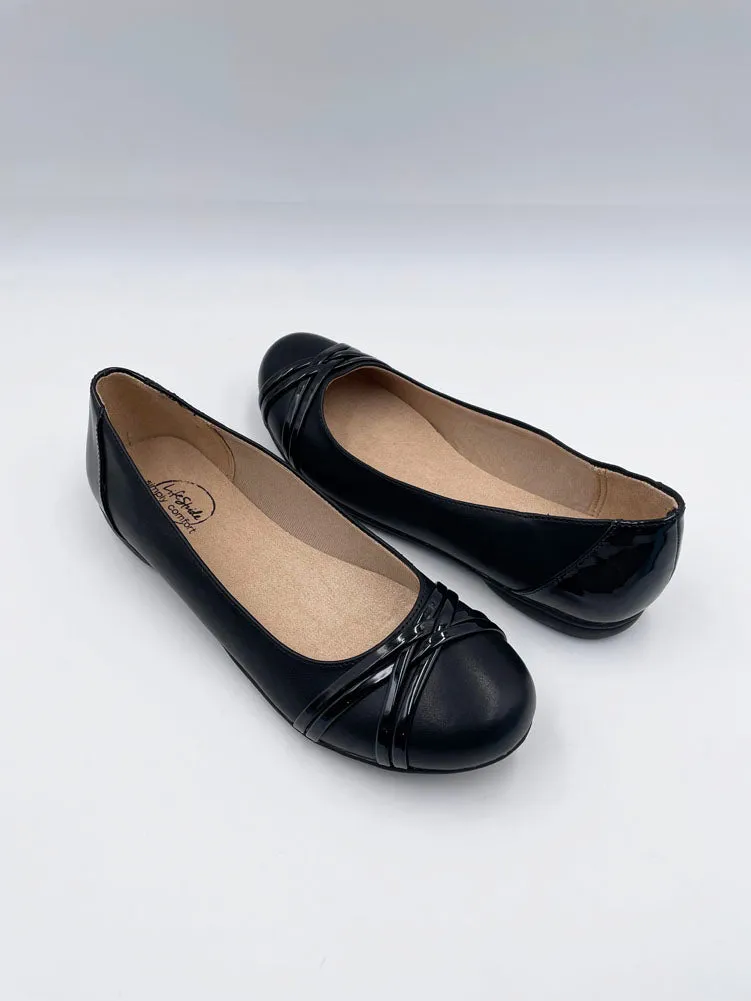 Aliza Arizona in Patent Black by Life Stride