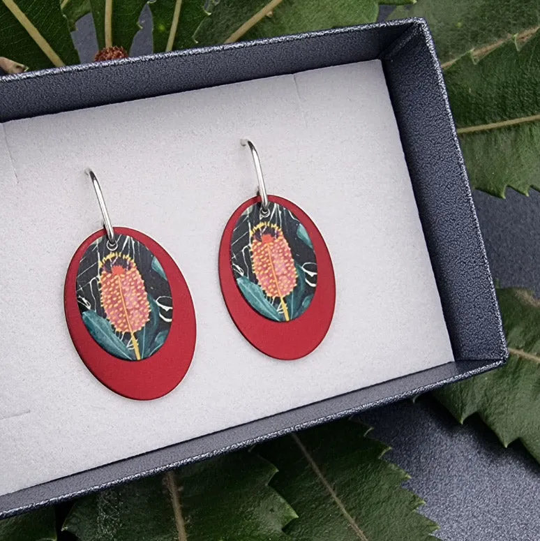 Banksia Double Oval Earrings