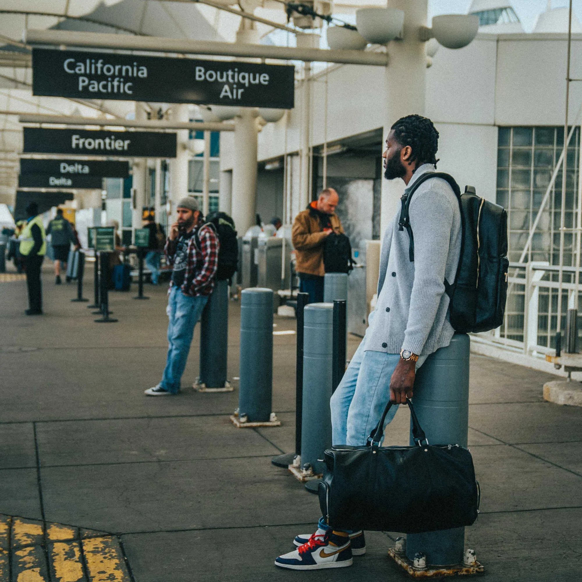 Black Leather Duffle (BLACK FRIDAY SALE)