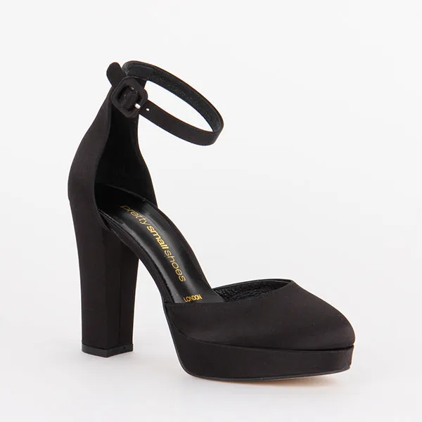 *BO - High - black satin, 10/2cm size UK 2