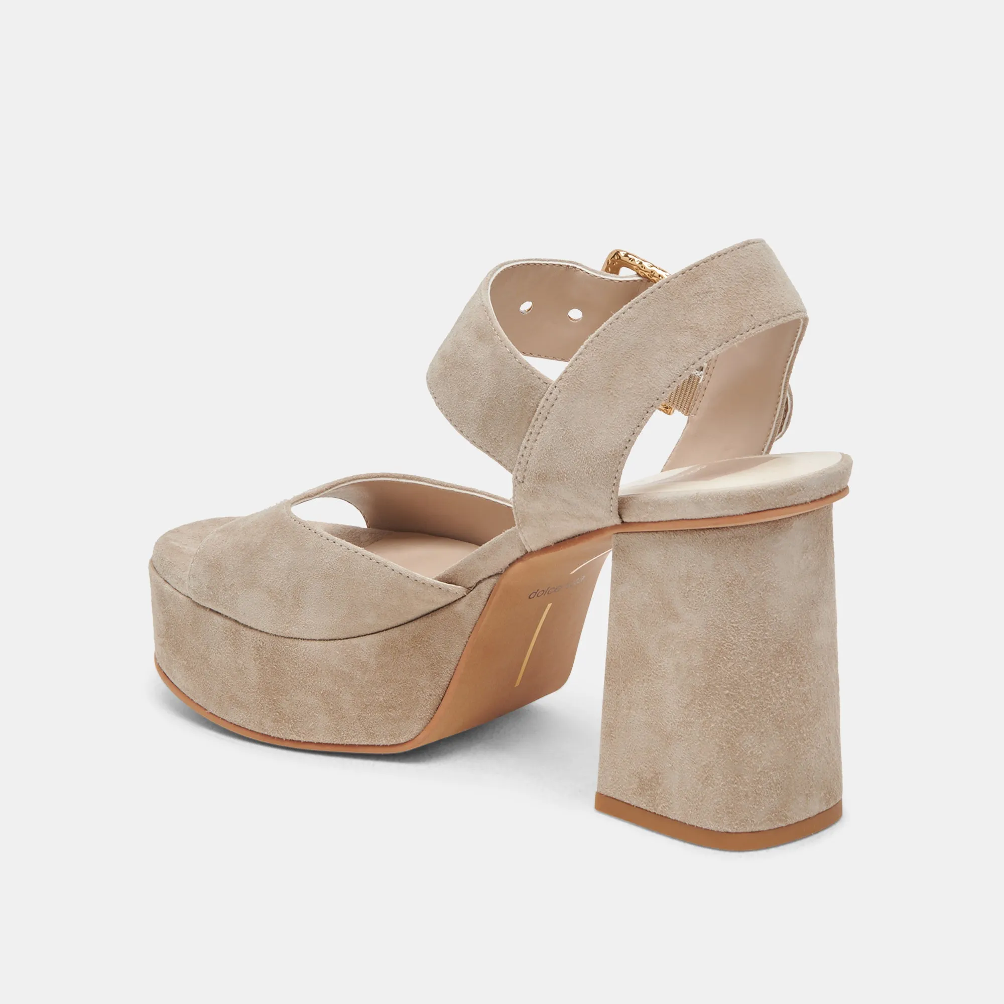 BOBBY HEELS ALMOND SUEDE