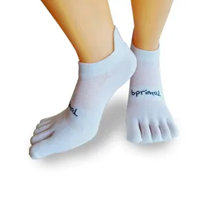 Bprimal Everyday Five-Toe Socks - No-Show - Regular Weight - White