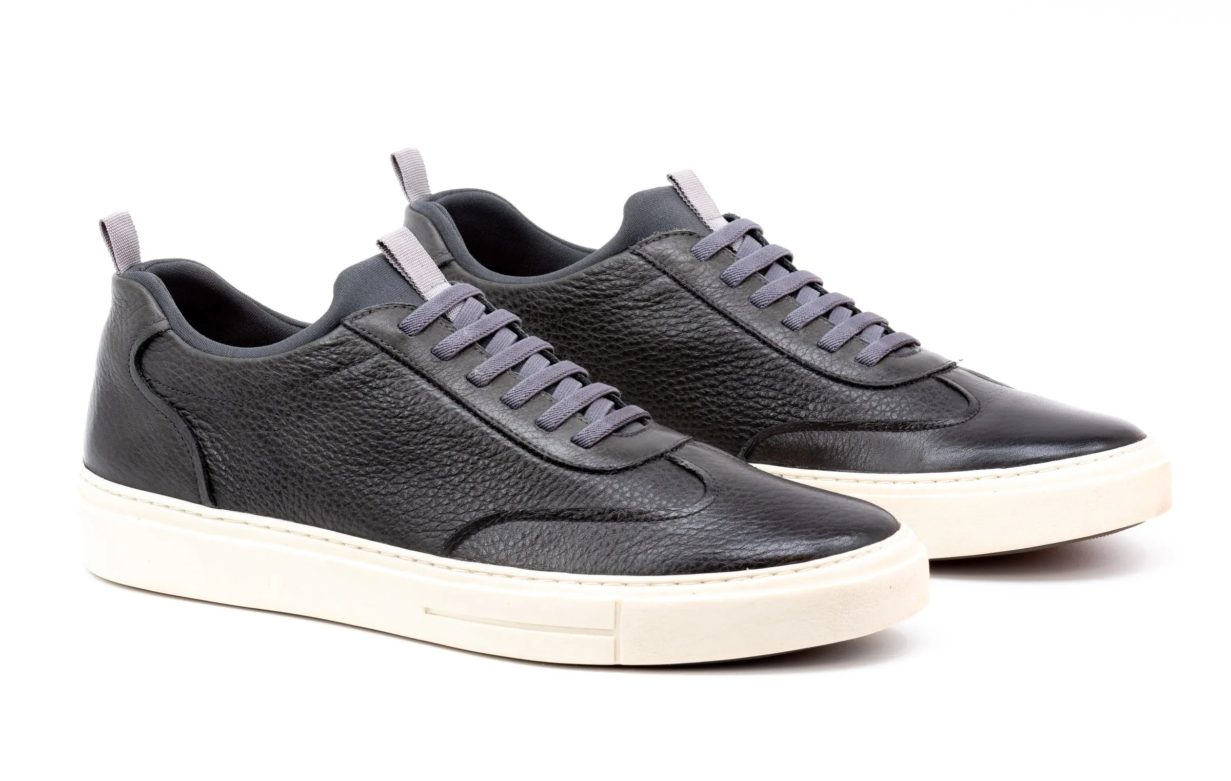 David Pebble Grain Sneakers - Graphite