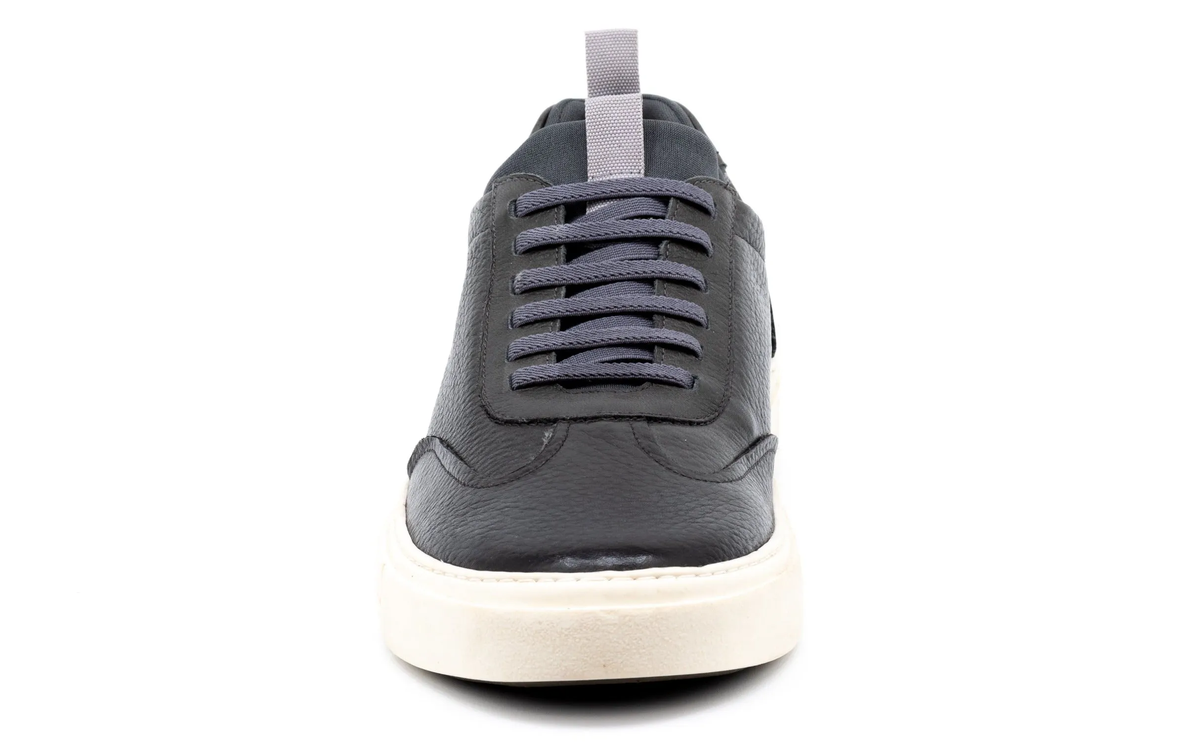 David Pebble Grain Sneakers - Graphite