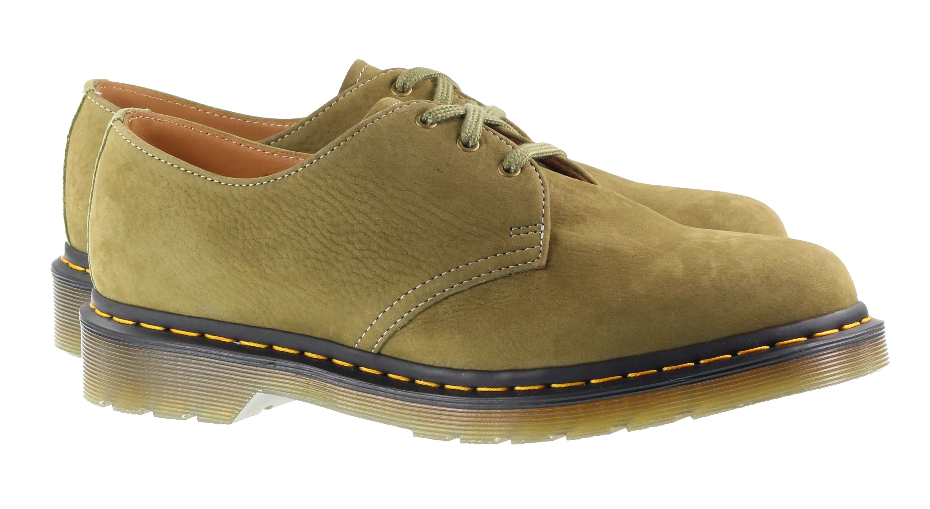 Dr Martens Shoes Mens 1461 Suede Muted Olive