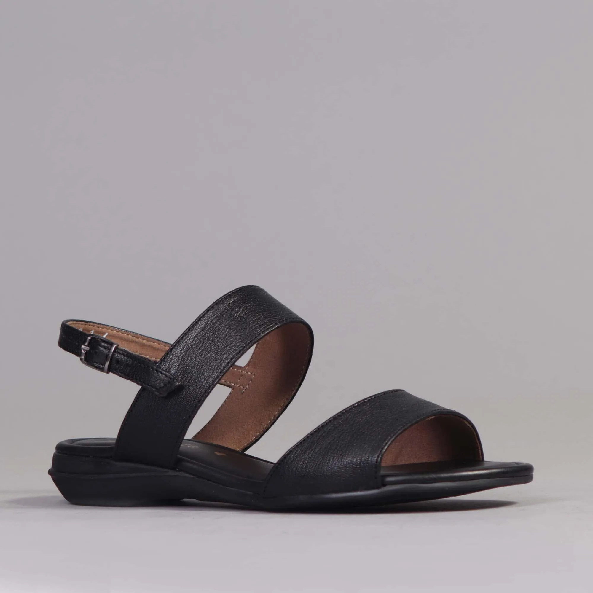 Flat Slingback Sandal in Black - 12540