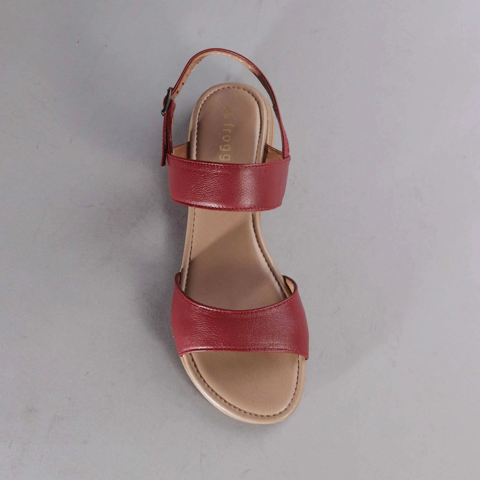 Flat Slingback Sandal in Red - 12540