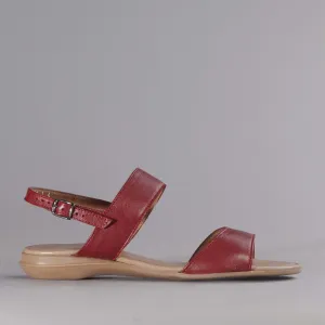 Flat Slingback Sandal in Red - 12540