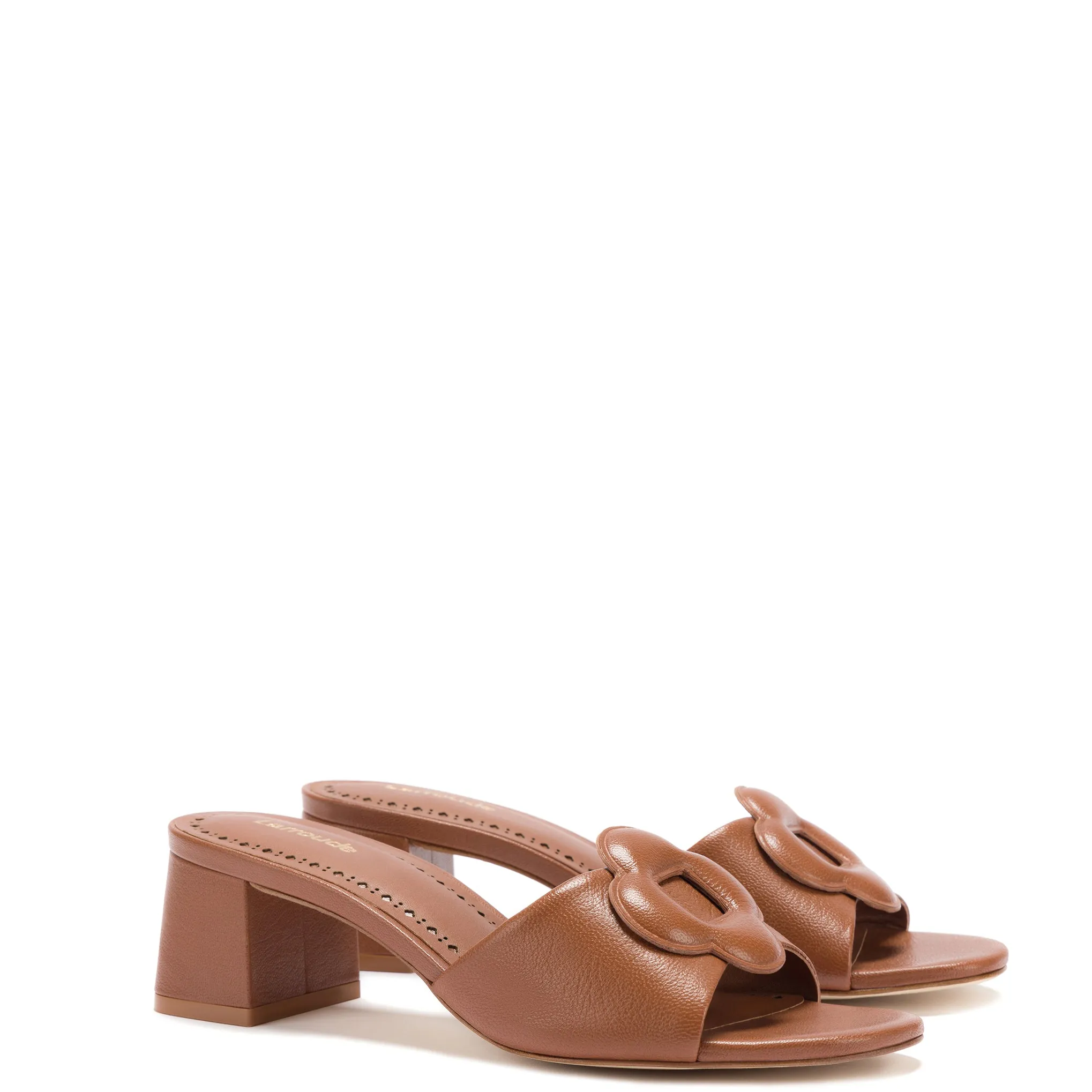 Flora Mule In Caramel Leather