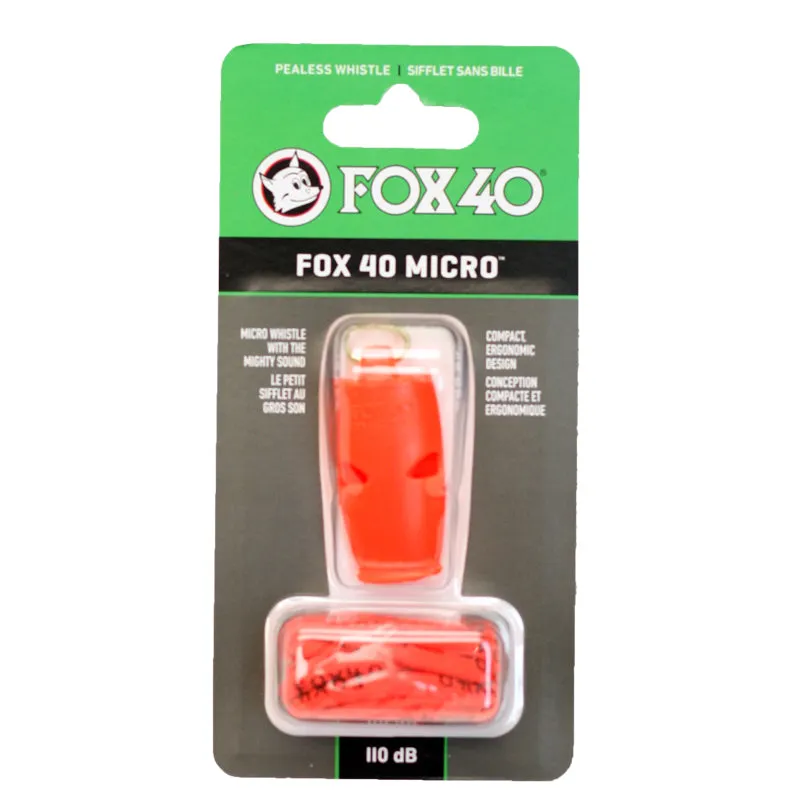 Fox 40 Micro Pealess Whistle W/ Lanyard