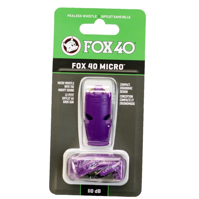 Fox 40 Micro Pealess Whistle W/ Lanyard