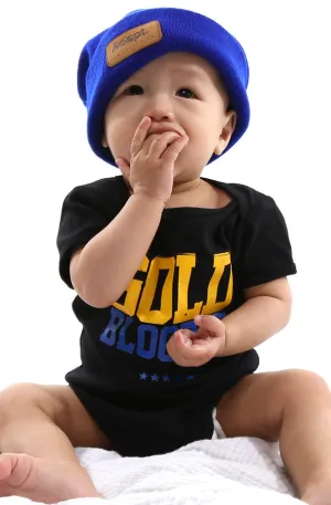 Gold Blooded (Baby Black/Royal Onesie)