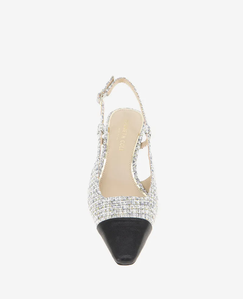 Martha Patent Cap Toe Slingback Heel