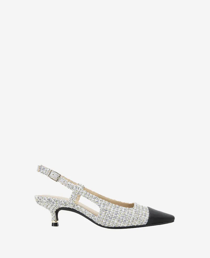 Martha Patent Cap Toe Slingback Heel