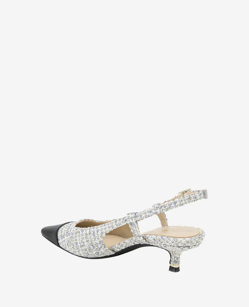 Martha Patent Cap Toe Slingback Heel