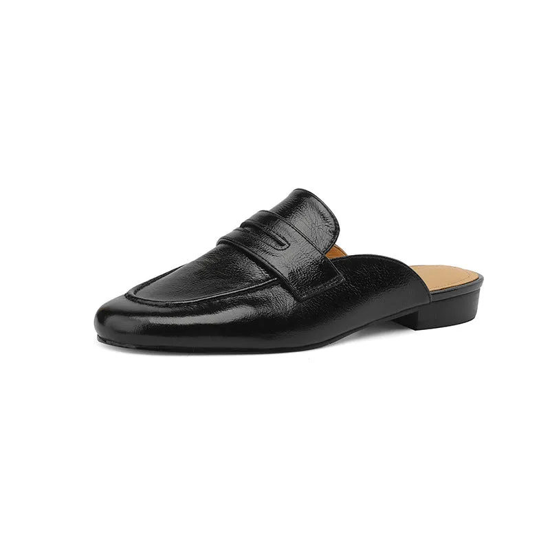 Pre Order:  Solid Leather Mule Shoes