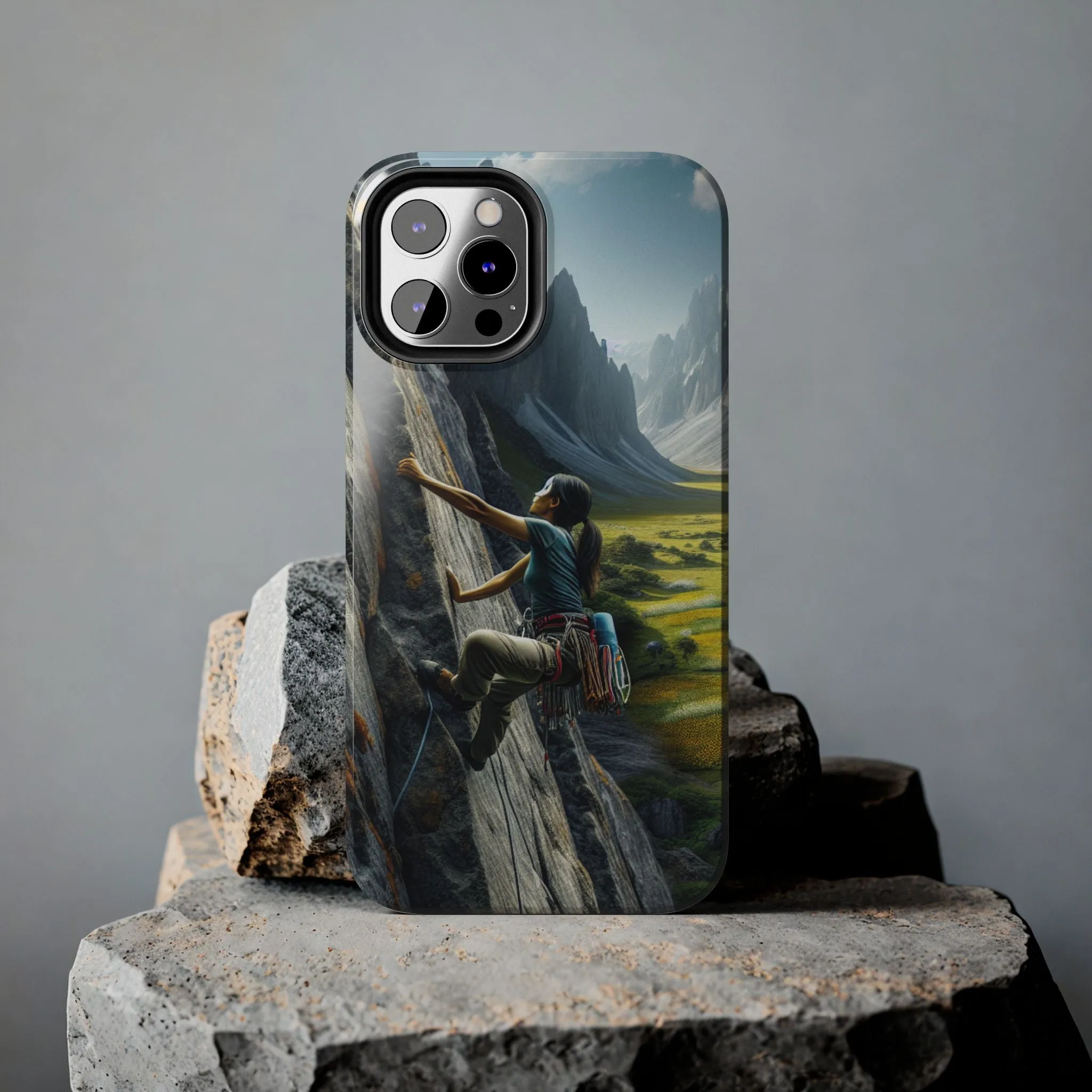 Rock Climbing Elation!  Tough Phone Cases