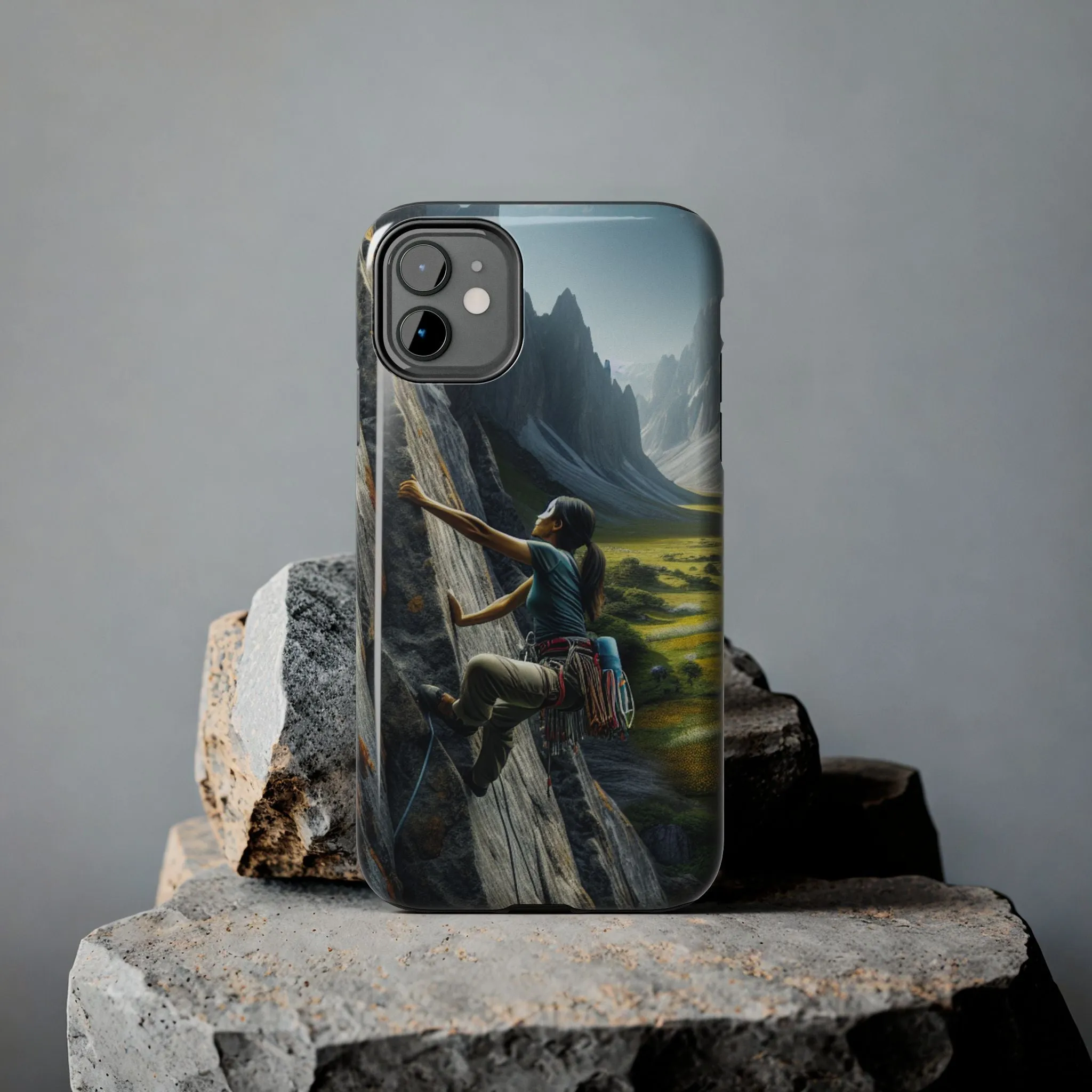 Rock Climbing Elation!  Tough Phone Cases