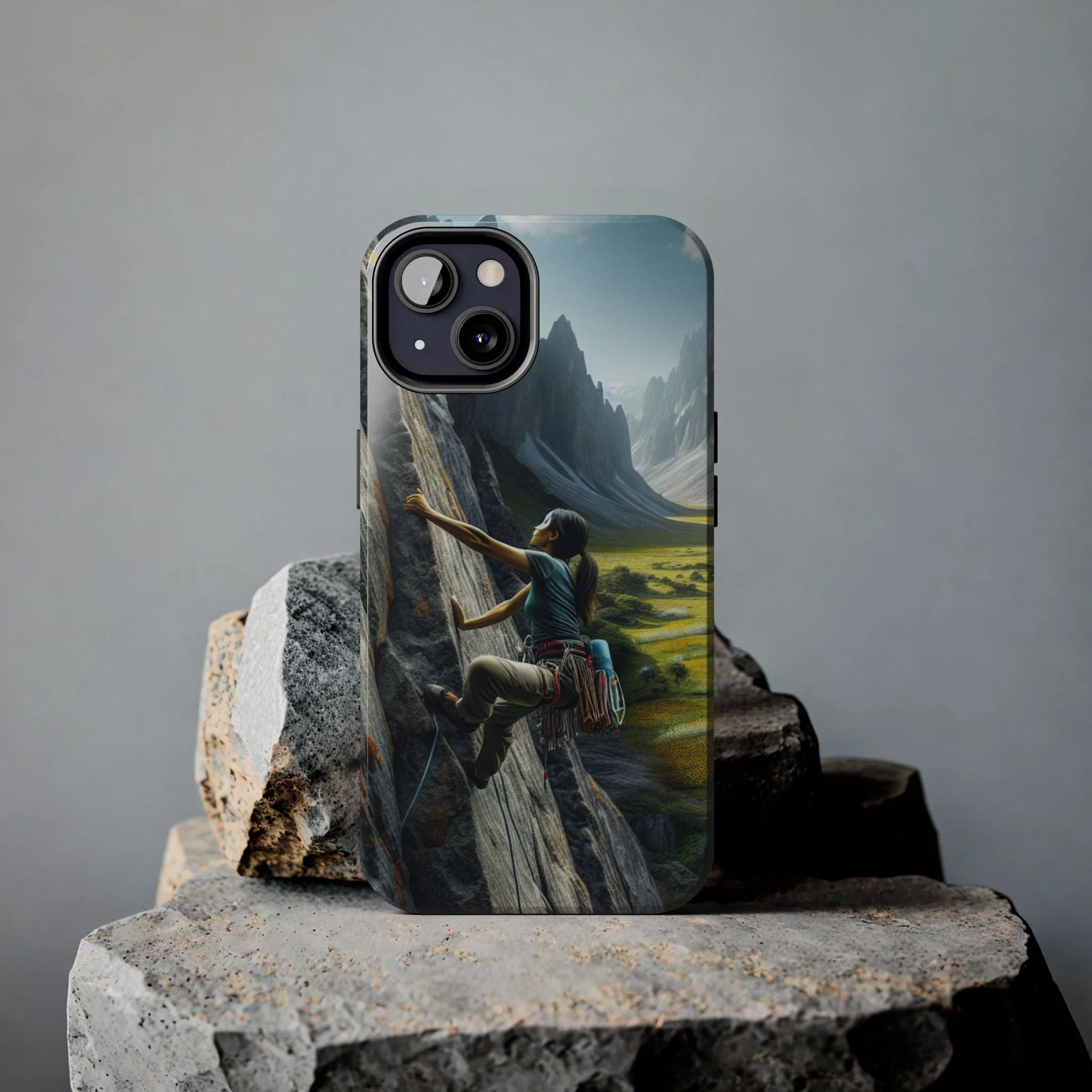 Rock Climbing Elation!  Tough Phone Cases