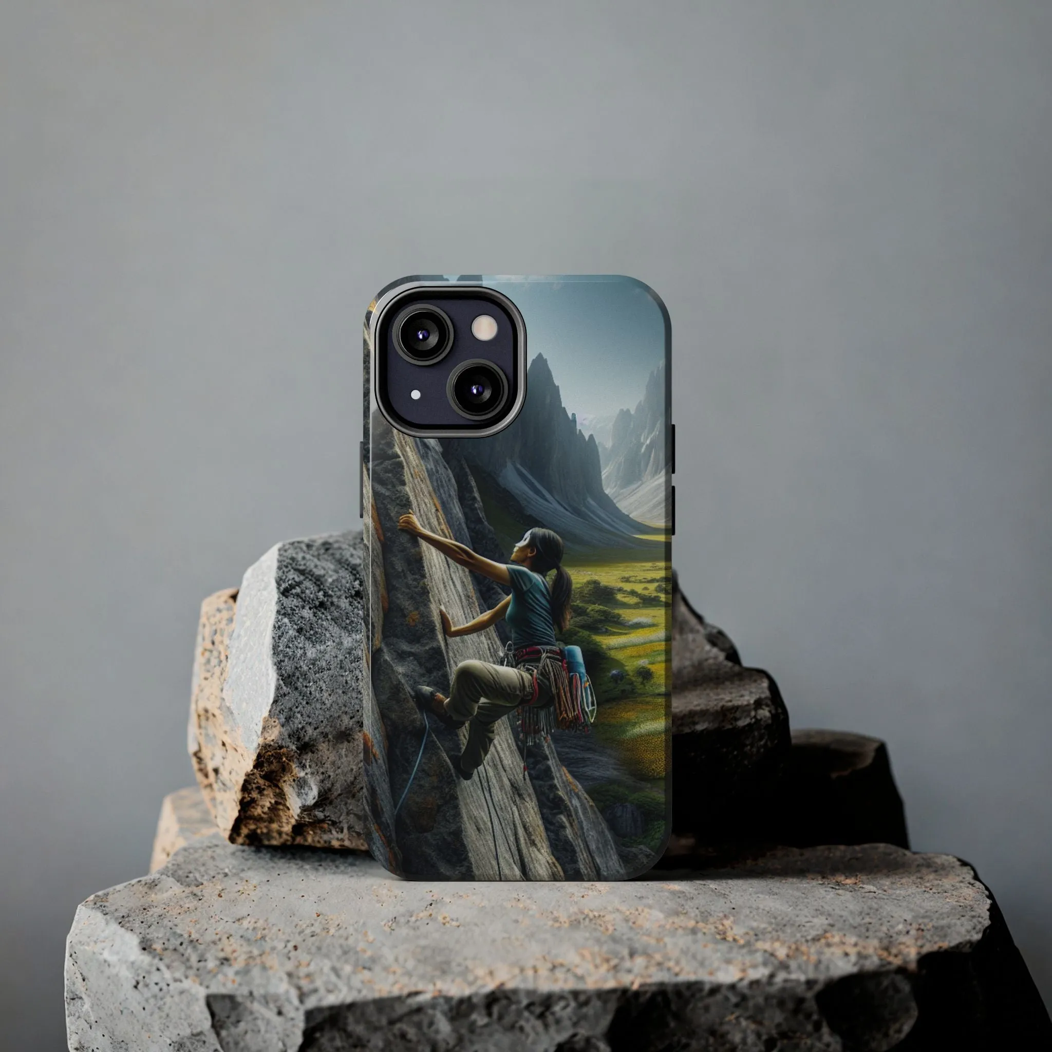 Rock Climbing Elation!  Tough Phone Cases