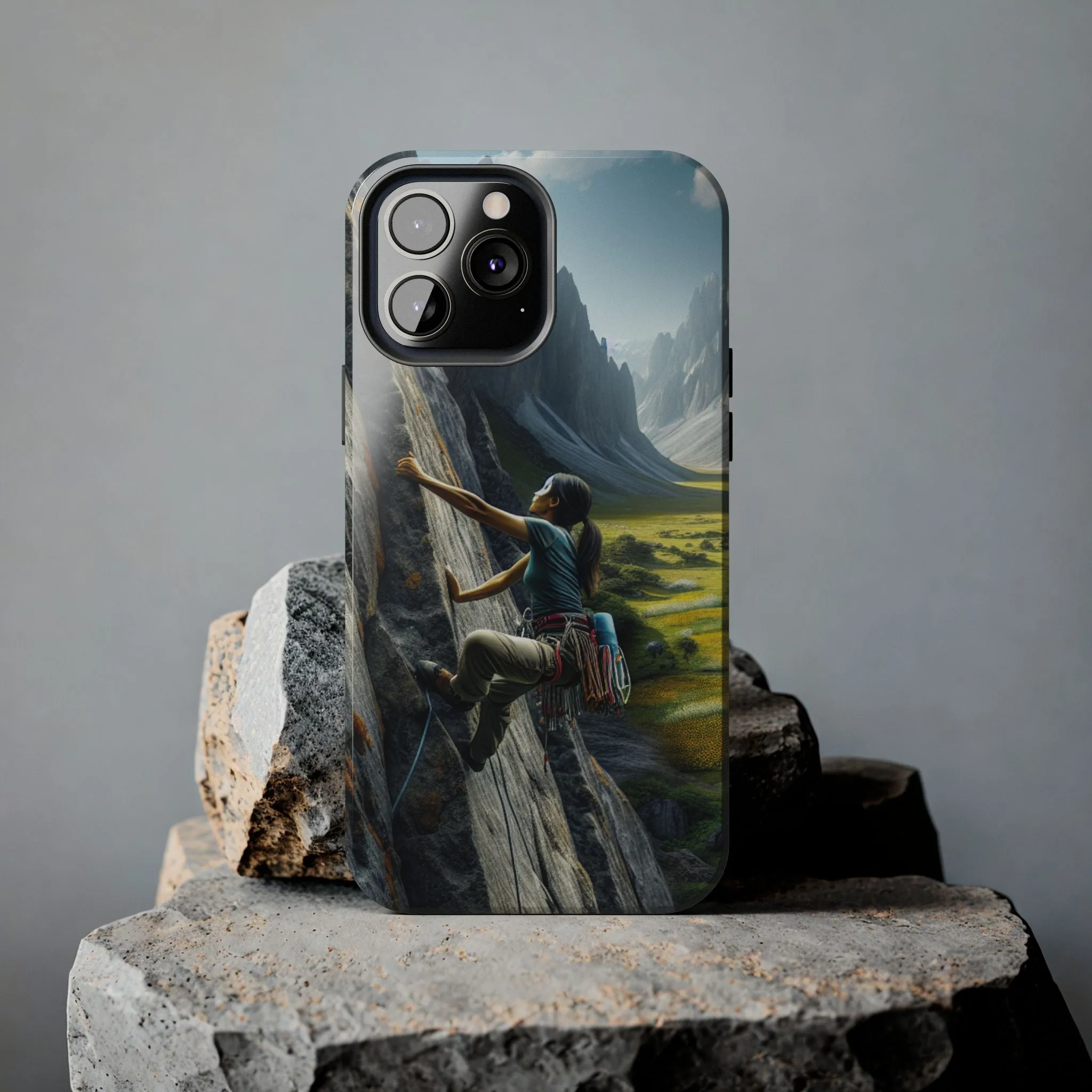 Rock Climbing Elation!  Tough Phone Cases