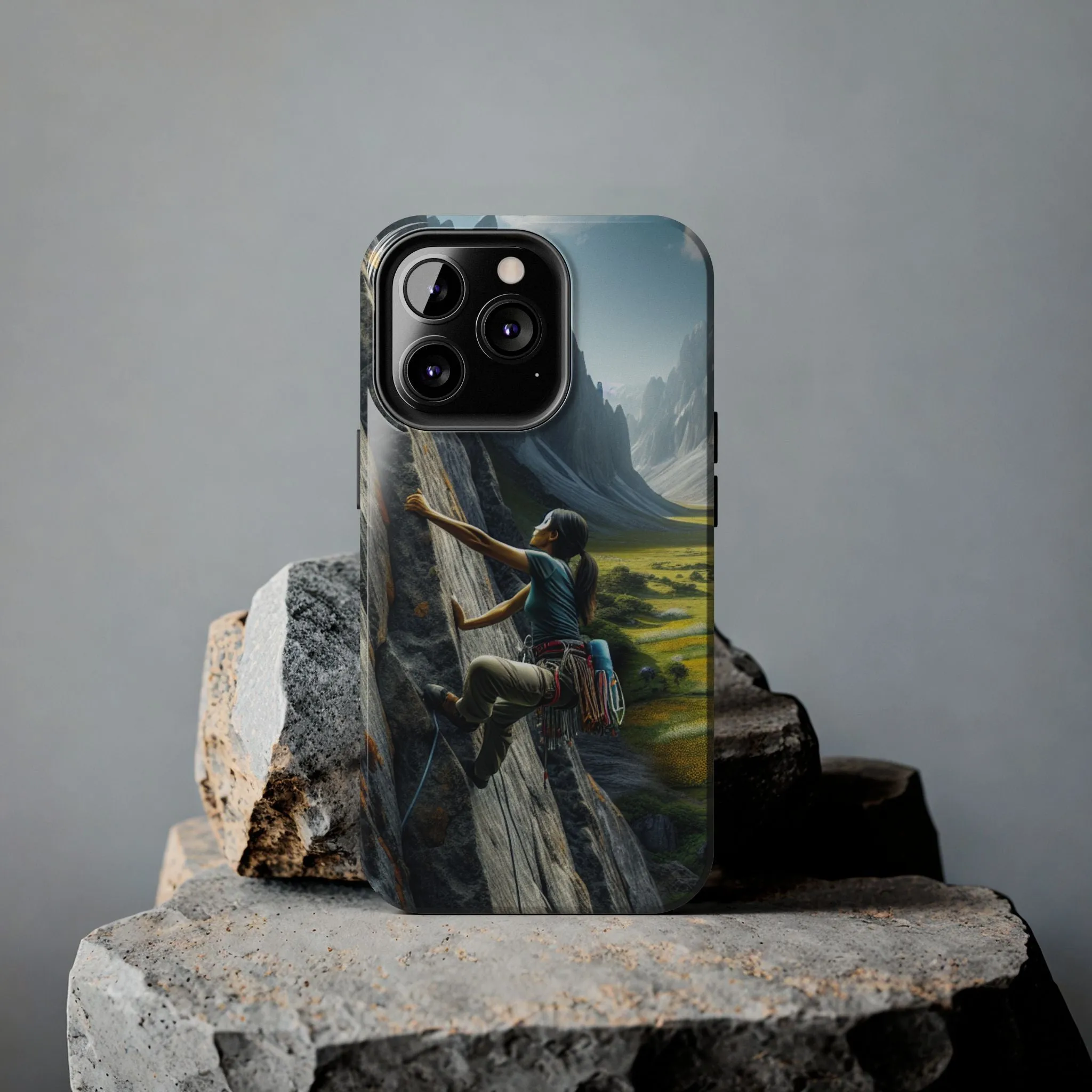 Rock Climbing Elation!  Tough Phone Cases