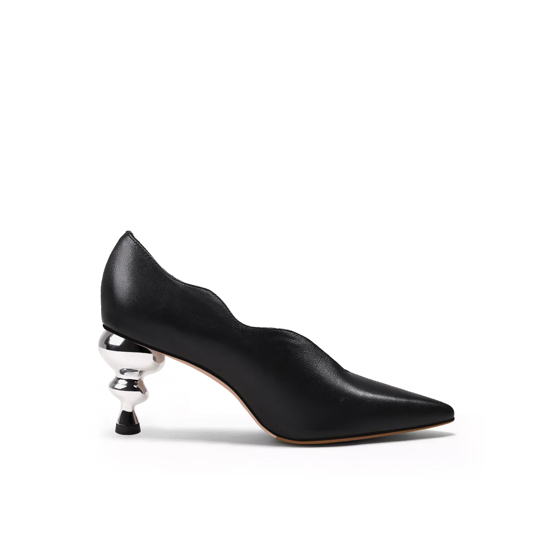 Scalloped Edge Kettle Heel Pumps