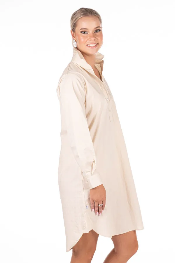 Shirt Dress - SD3-3 Oatmeal