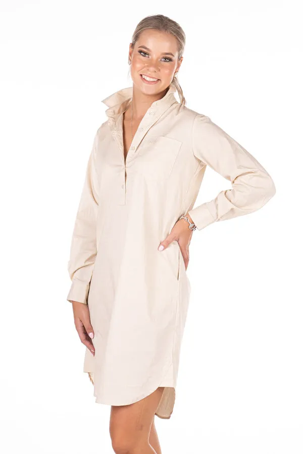 Shirt Dress - SD3-3 Oatmeal