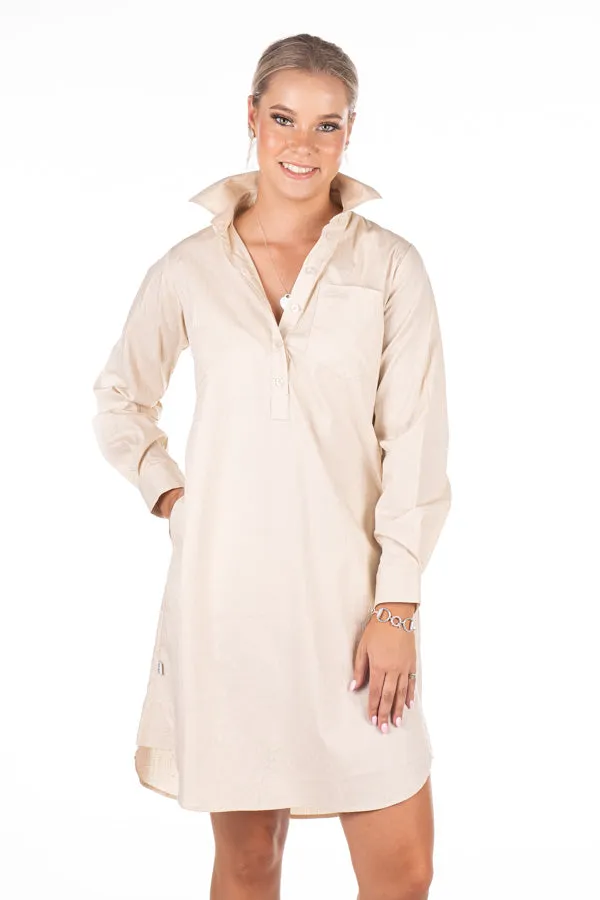 Shirt Dress - SD3-3 Oatmeal