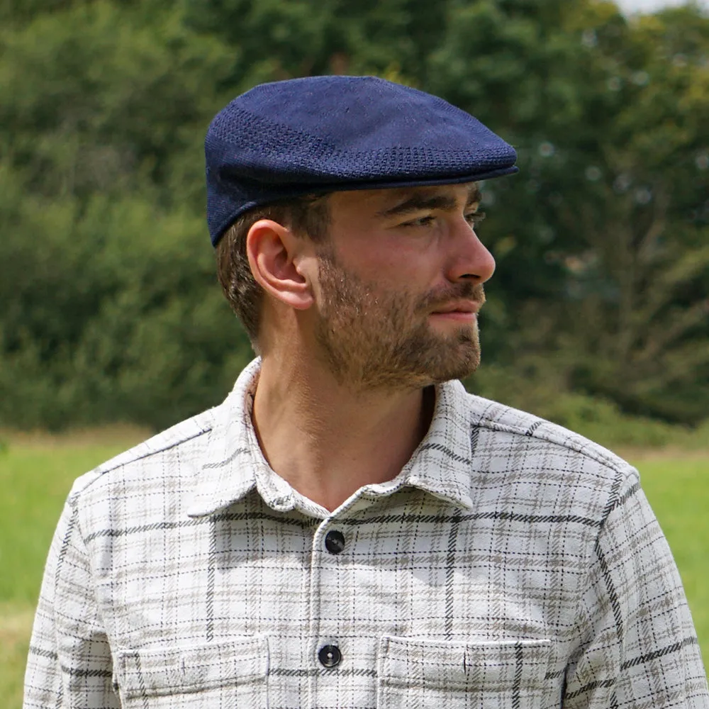 Summer Flat Cap - Navy Blue