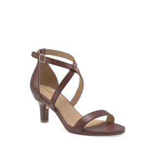 The Sandal - Walnut Leather   Stiletto Heel Kit 3 Walnut - FINAL SALE