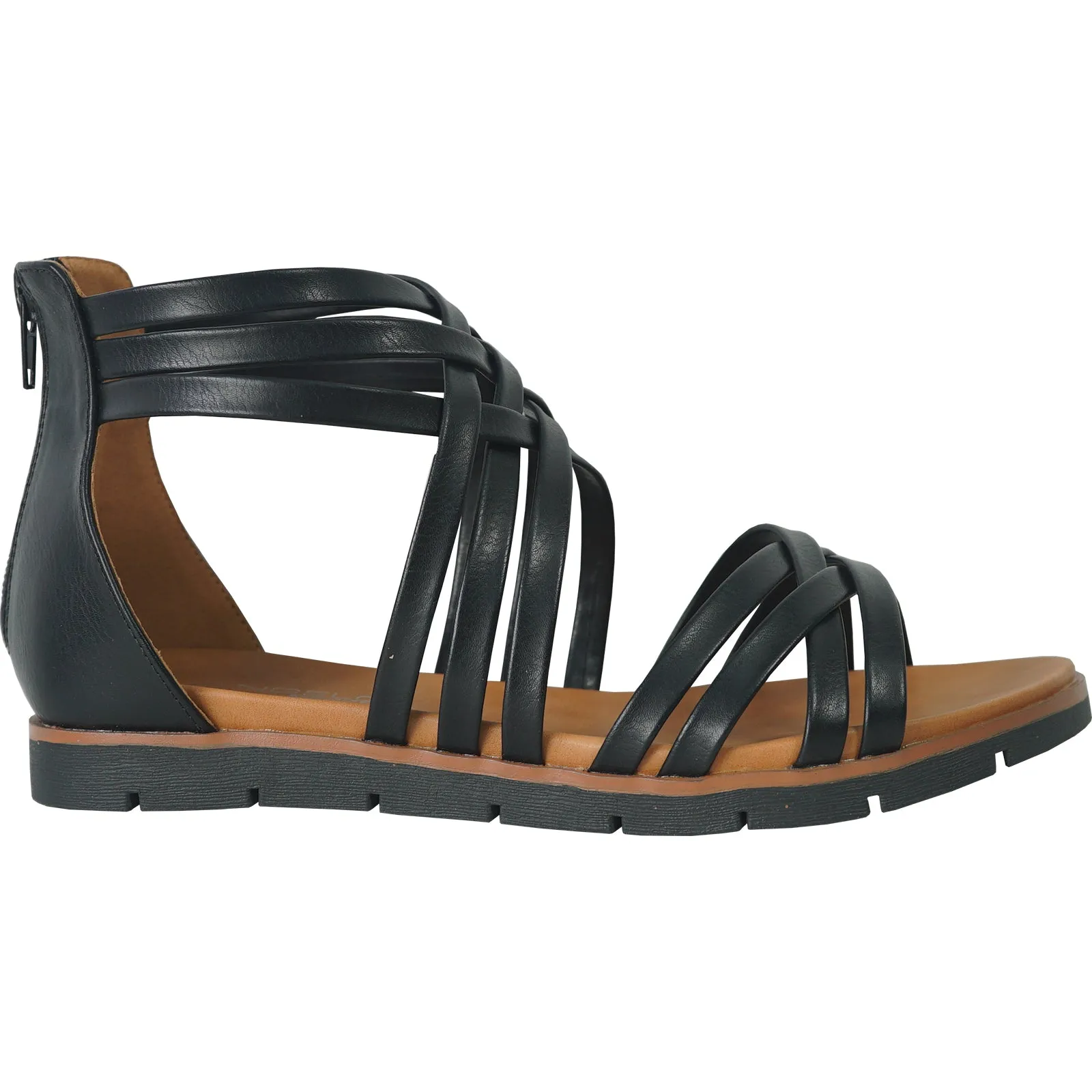 VANGELO Women Sandal FIONA-2 Flat Sandal Black