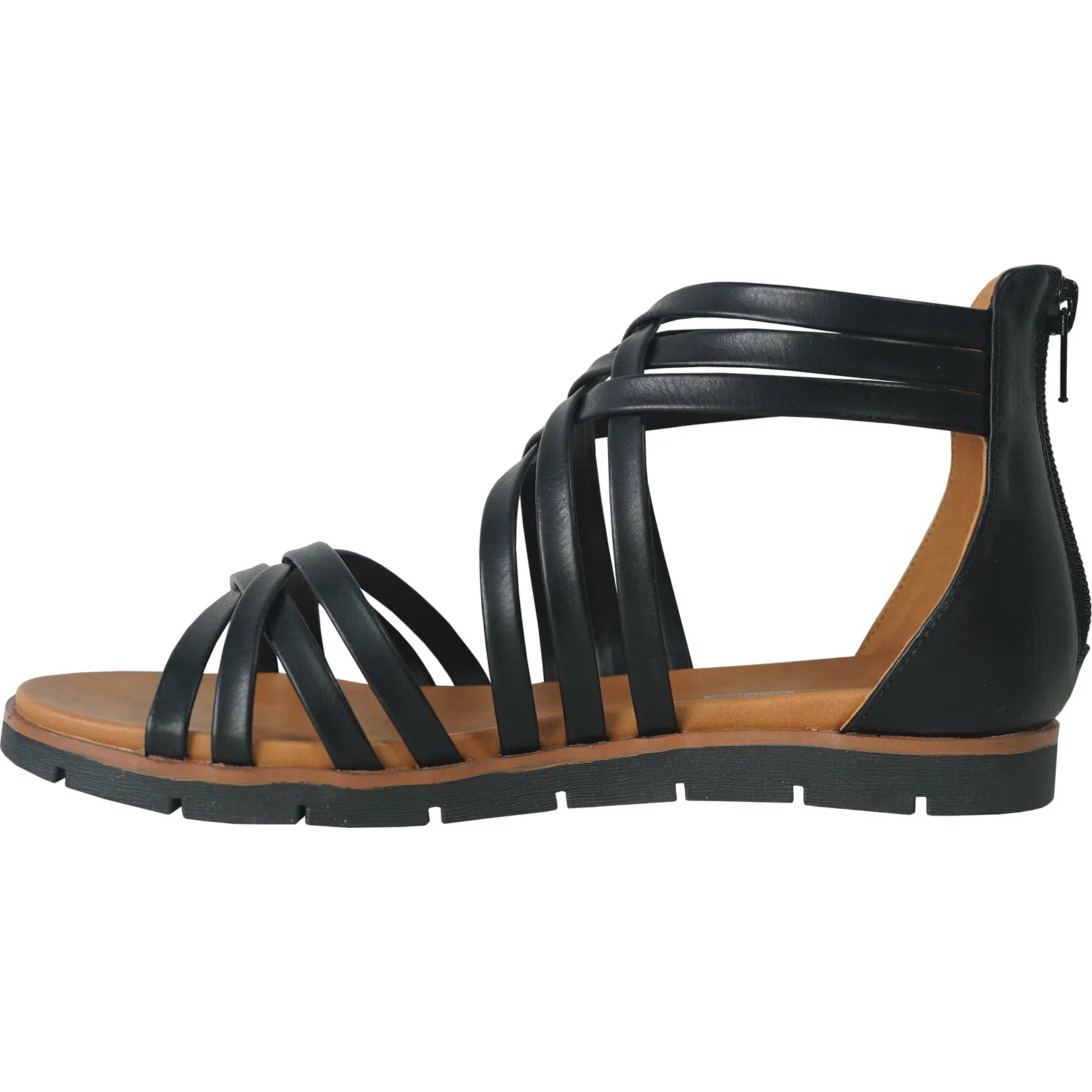 VANGELO Women Sandal FIONA-2 Flat Sandal Black