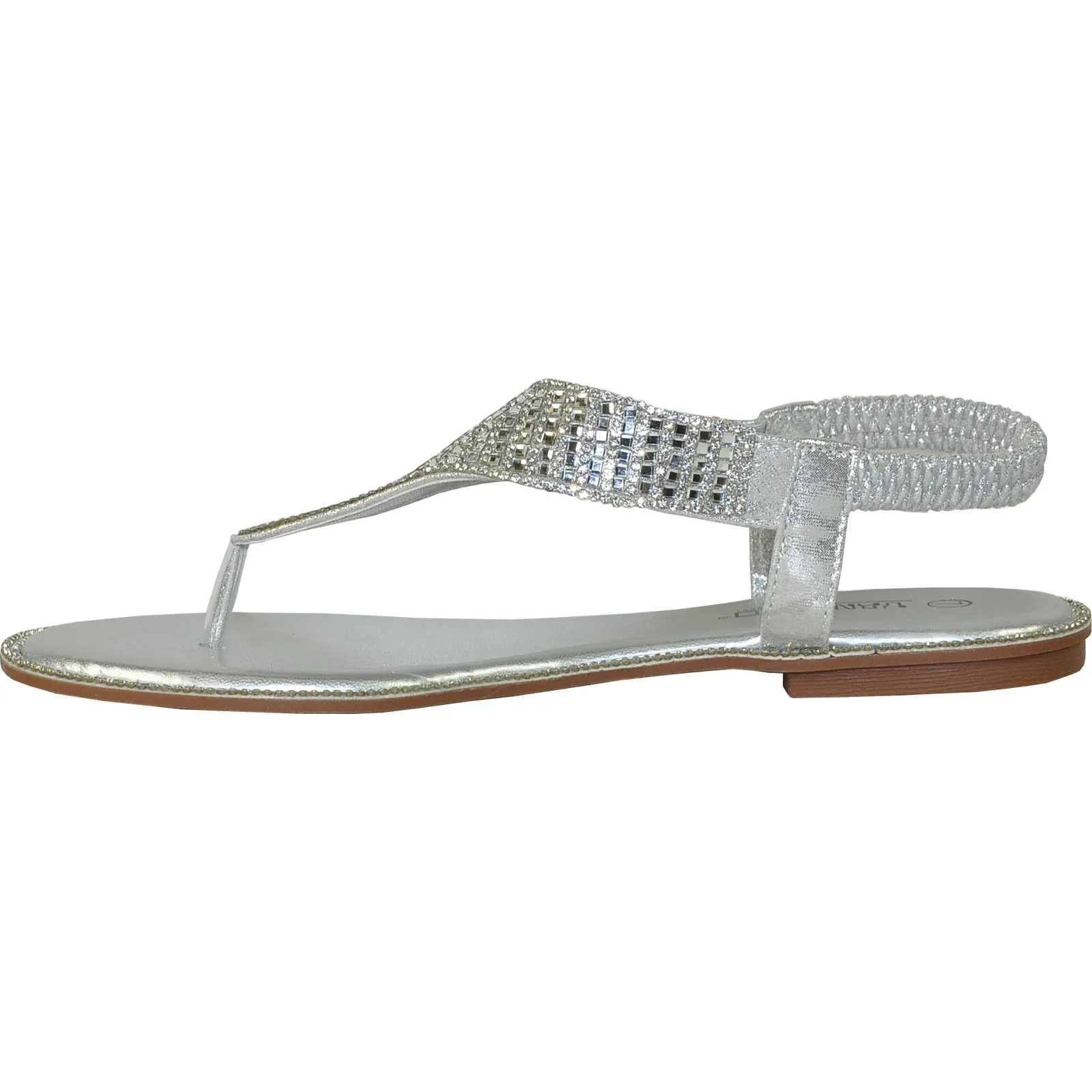 VANGELO Women Sandal ROBERTA-1 Flat Sandal Silver